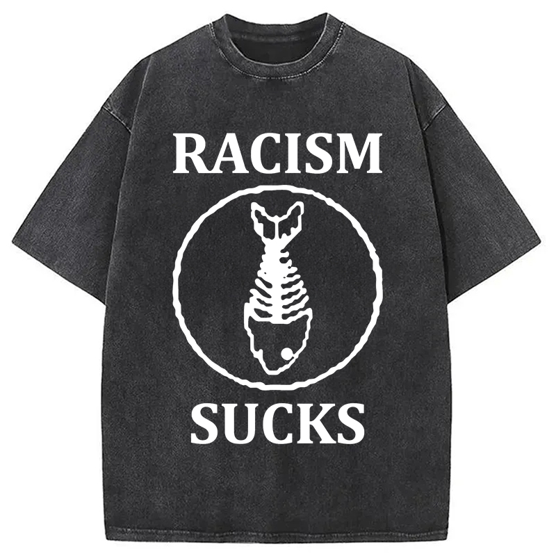 Modecanvas Racism Sucks Washed T-Shirt