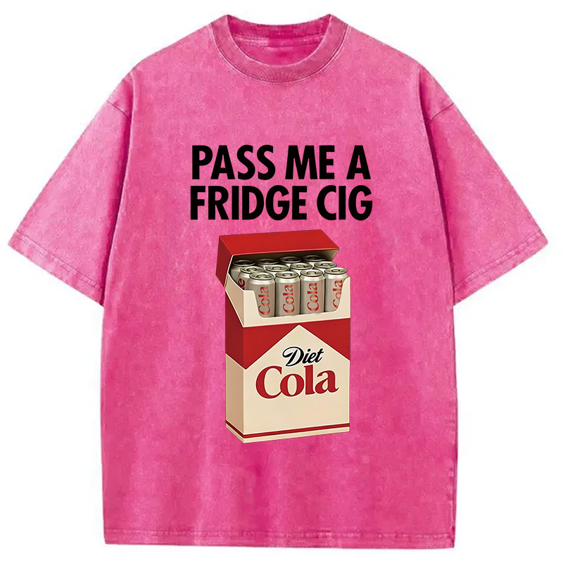 Modecanvas I Need A Diet Cola Washed T-Shirt-modecanvas