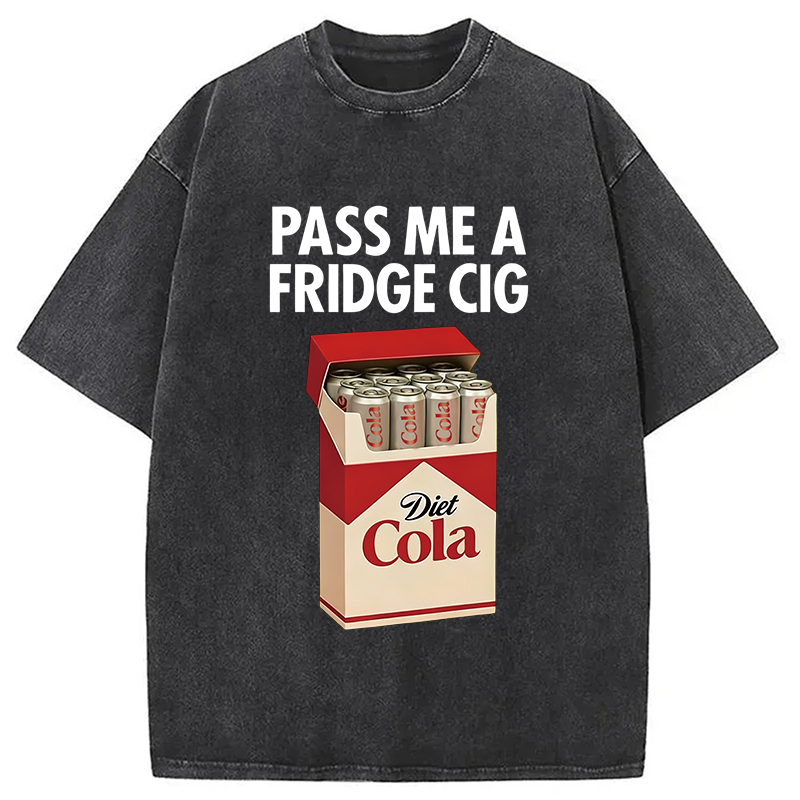 Modecanvas I Need A Diet Cola Washed T-Shirt-modecanvas