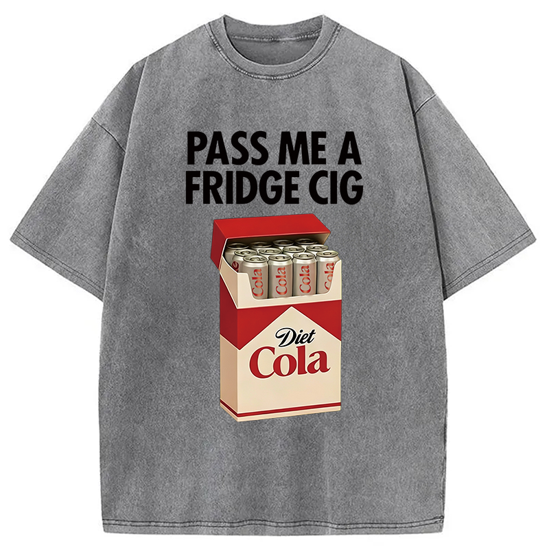 Modecanvas I Need A Diet Cola Washed T-Shirt-modecanvas