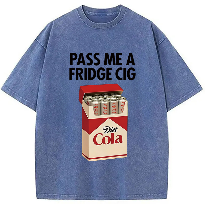 Modecanvas I Need A Diet Cola Washed T-Shirt-modecanvas