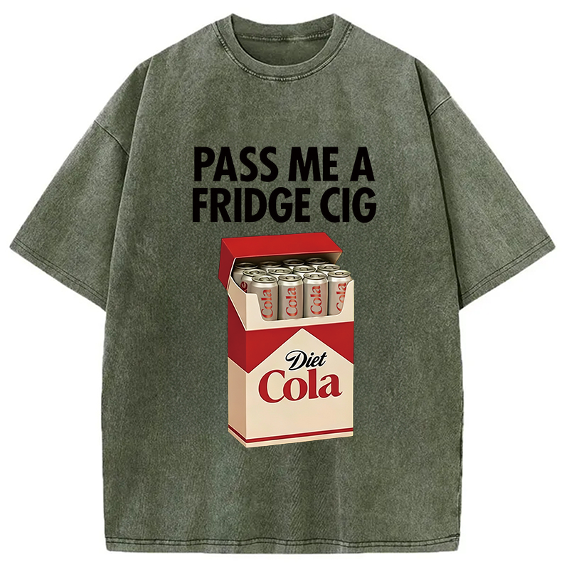 Modecanvas I Need A Diet Cola Washed T-Shirt-modecanvas