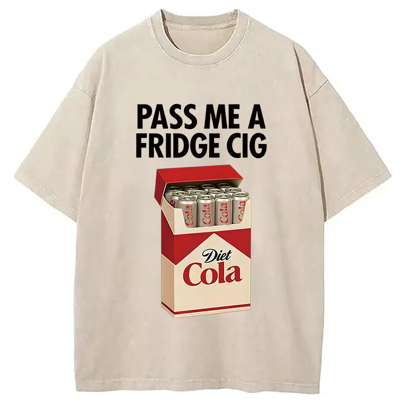 Modecanvas I Need A Diet Cola Washed T-Shirt-modecanvas