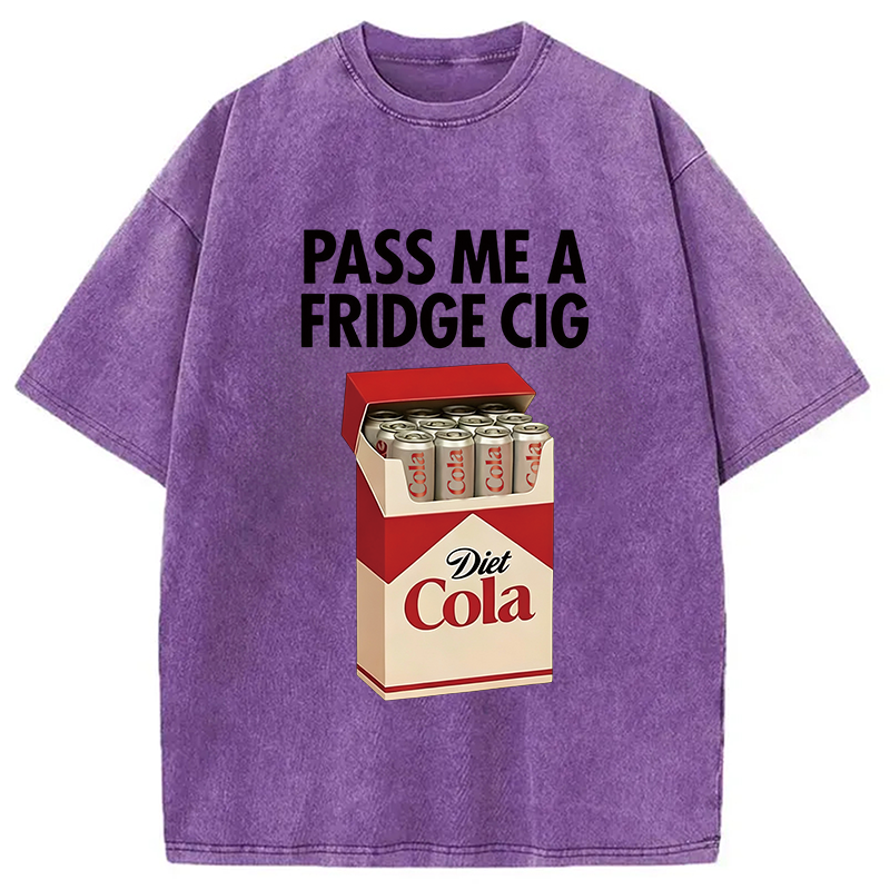 Modecanvas I Need A Diet Cola Washed T-Shirt-modecanvas
