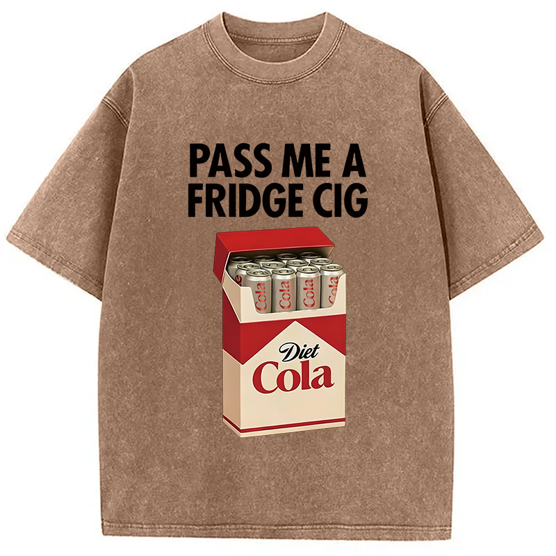 Modecanvas I Need A Diet Cola Washed T-Shirt-modecanvas