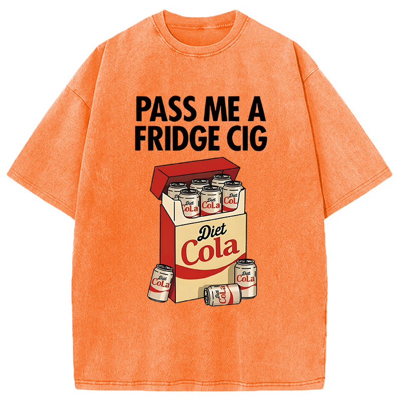 Modecanvas Diet Cola Cigarette Pack Washed T-Shirt-modecanvas
