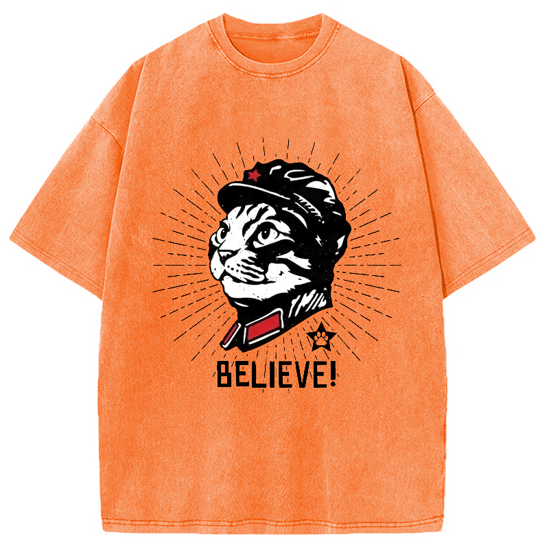 Modecanvas Trust Cat Chairman Washed T-Shirt
