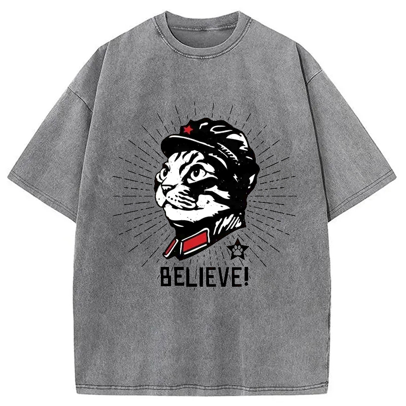 Modecanvas Trust Cat Chairman Washed T-Shirt