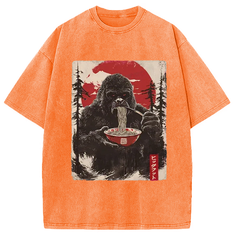 Modecanvas Ramen Lover Bigfoot Washed T-Shirt