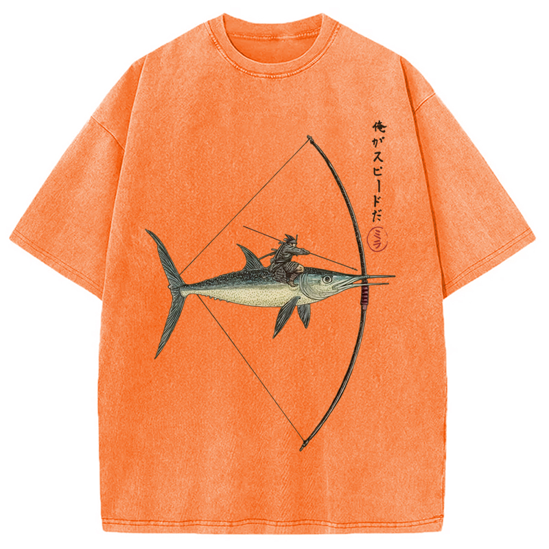 Modecanvas I Am Speed Washed T-Shirt-modecanvas