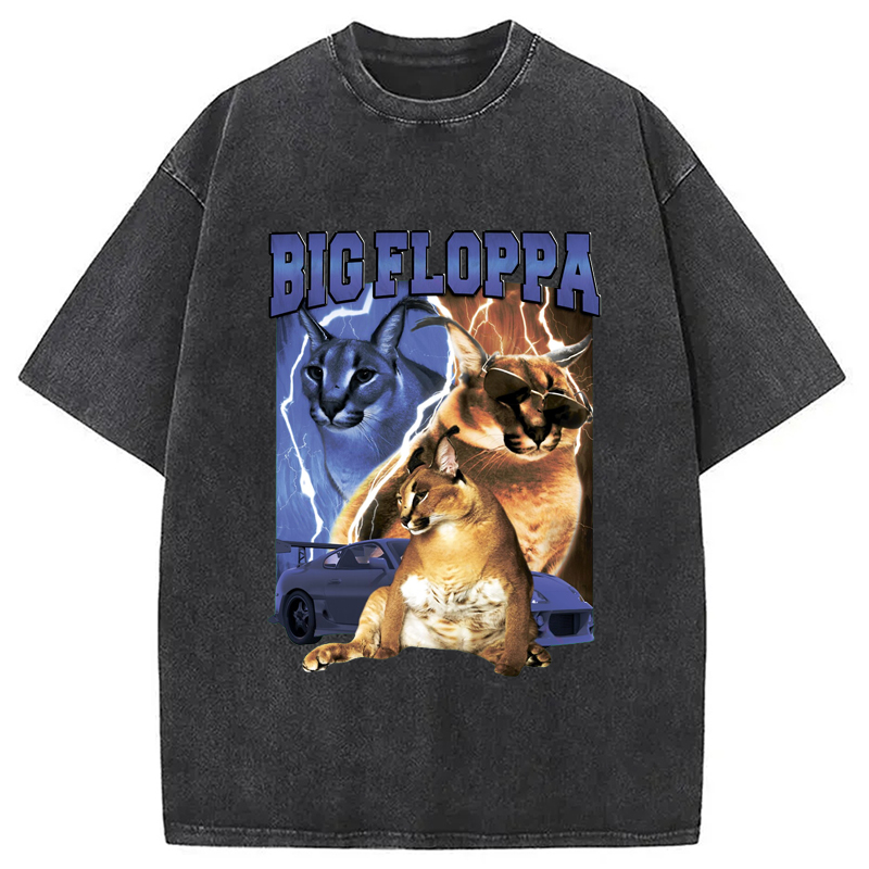 Modecanvas BIG FLOPPA VINTAGE RAP Washed T-Shirt