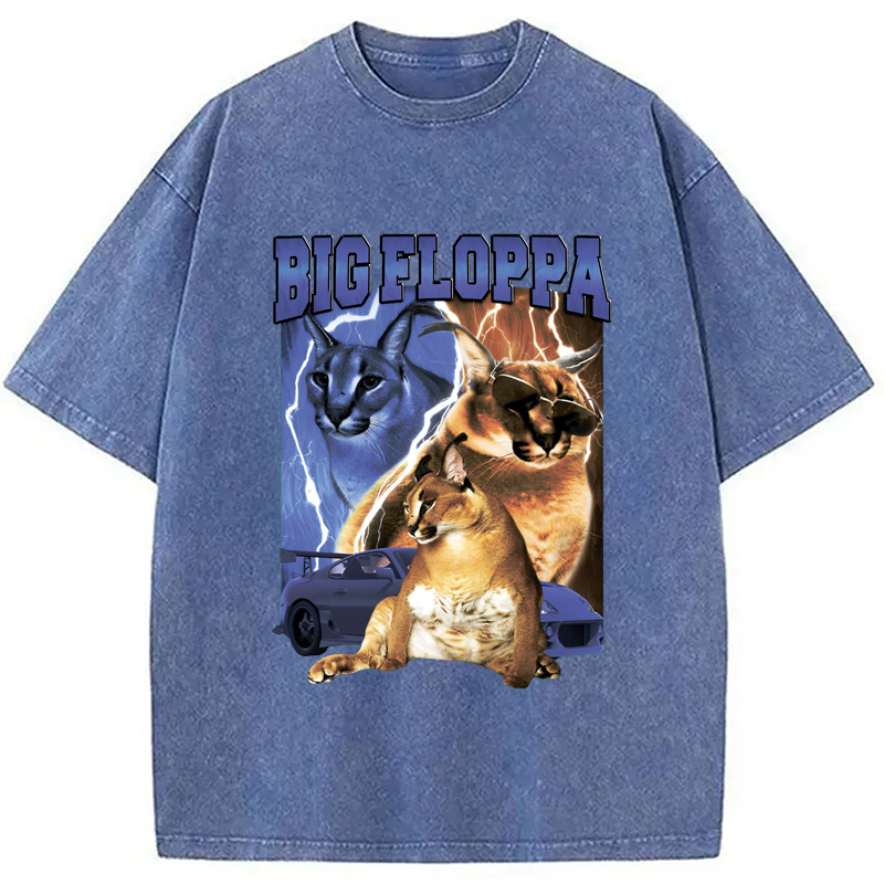 Modecanvas BIG FLOPPA VINTAGE RAP Washed T-Shirt