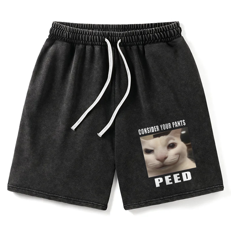 Modecanvas Consider Your Pants Peed Meme Washed Short