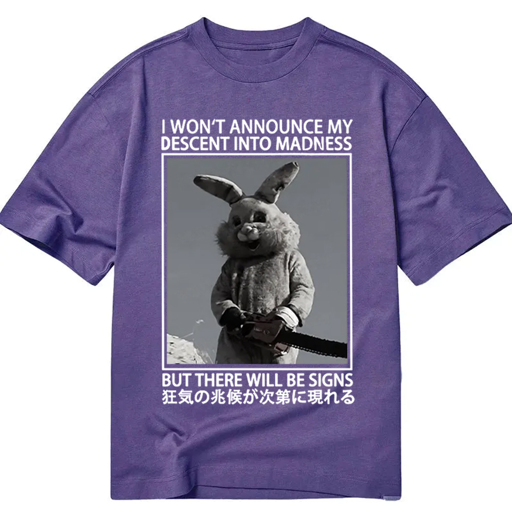 Modecanvas Rabbit Goes Into Madness DTG Printing Classic T-Shirt-modecanvas