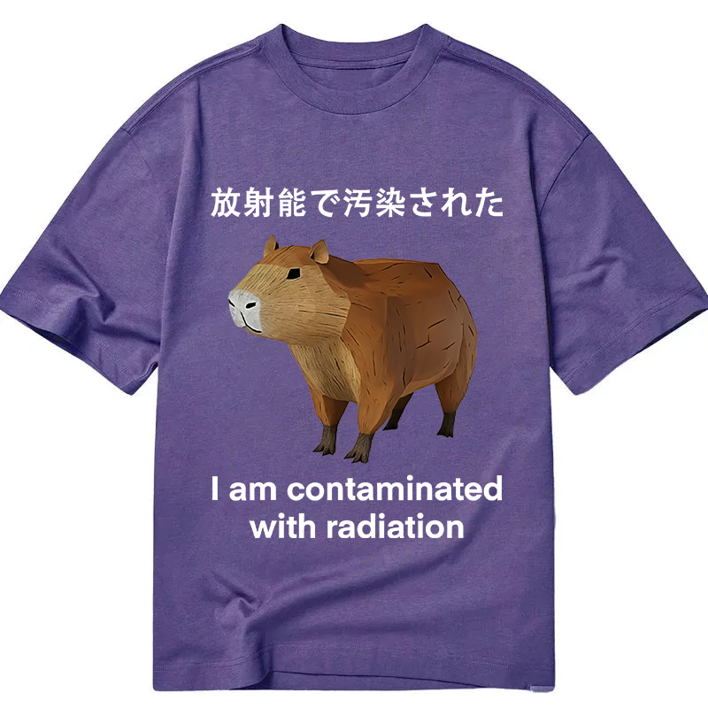 Modecanvas Capybara Contaminated By Radiation DTG Printing Classic T-Shirt-modecanvas