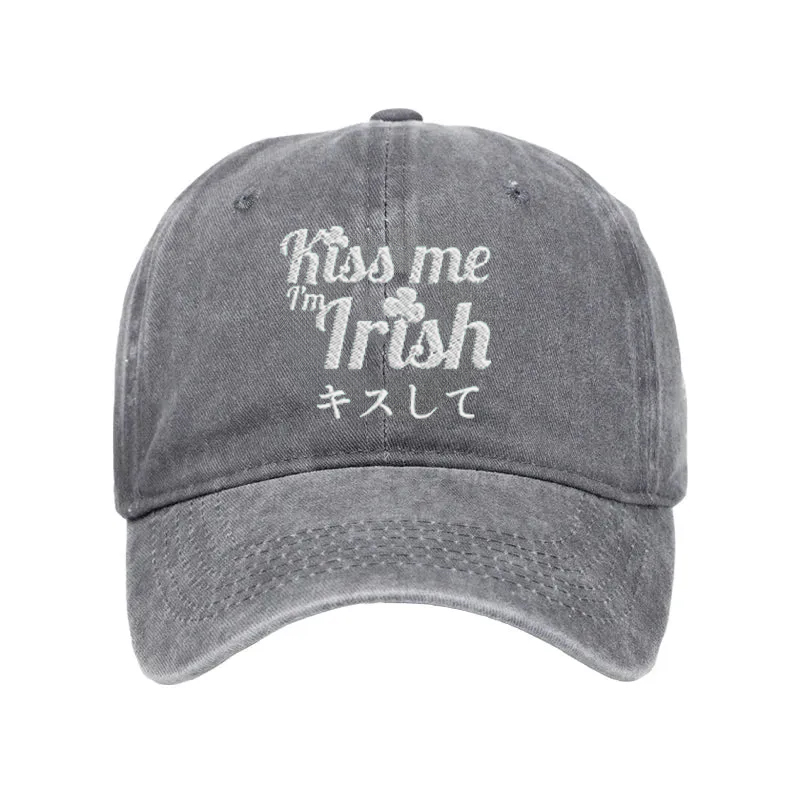 Modecanvas Kiss Me I'm Irish Washed Cap-modecanvas