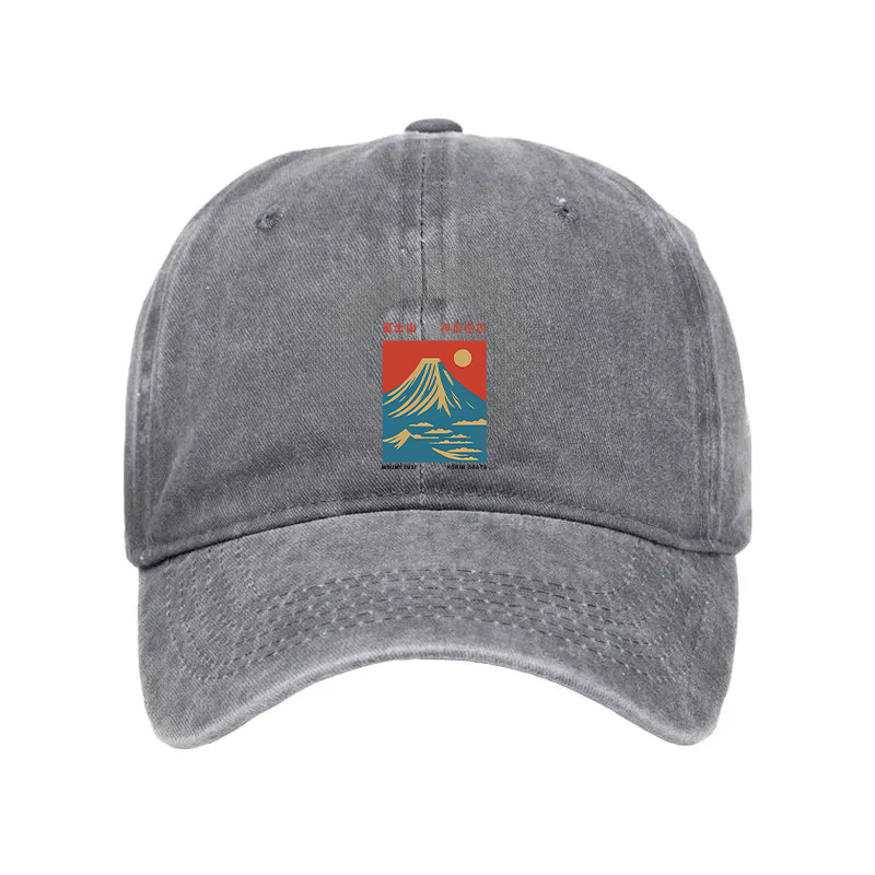 Modecanvas Mount Fuji Vintage Washed Cap-modecanvas