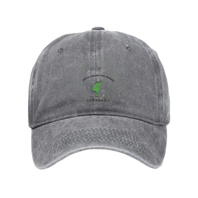 Modecanvas Stupid Frog Washed Cap-modecanvas