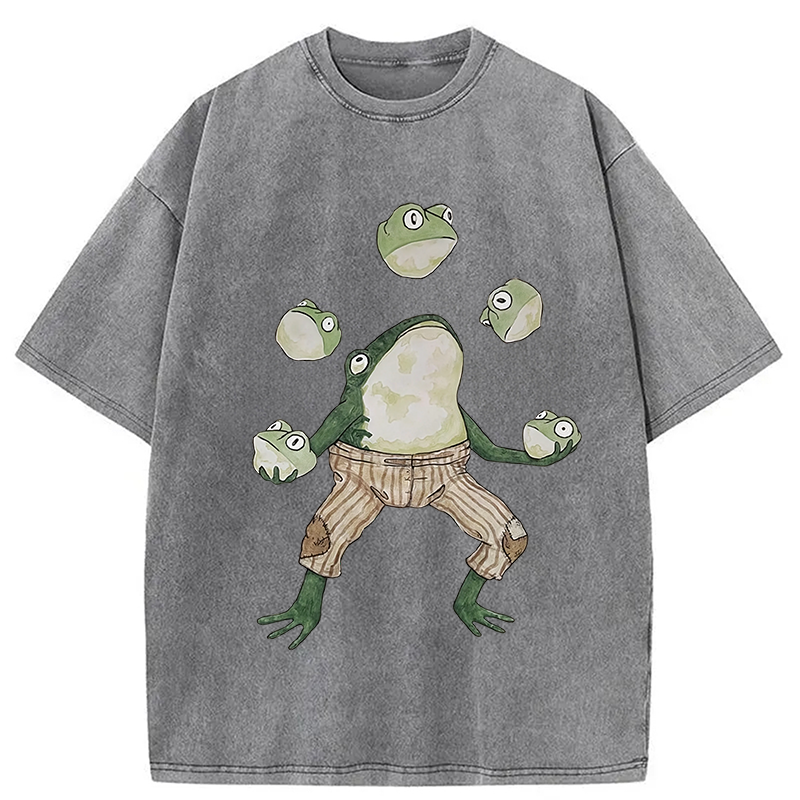 Modecanvas Frog Acrobatic Master Washed T-Shirt