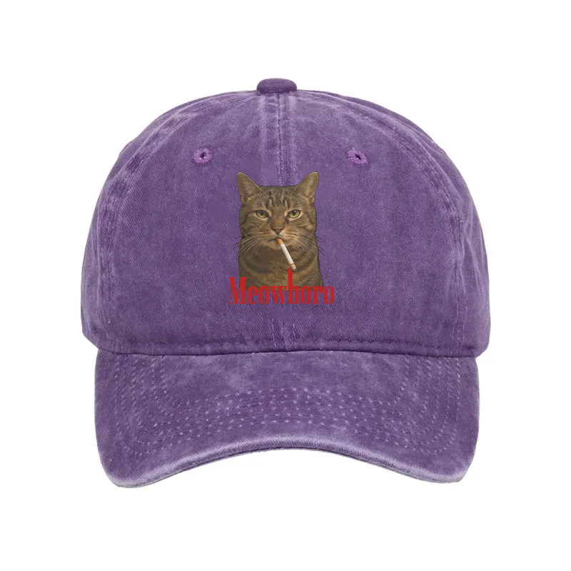 Modecanvas Funny Realistic Cat Meme Washed Cap-modecanvas
