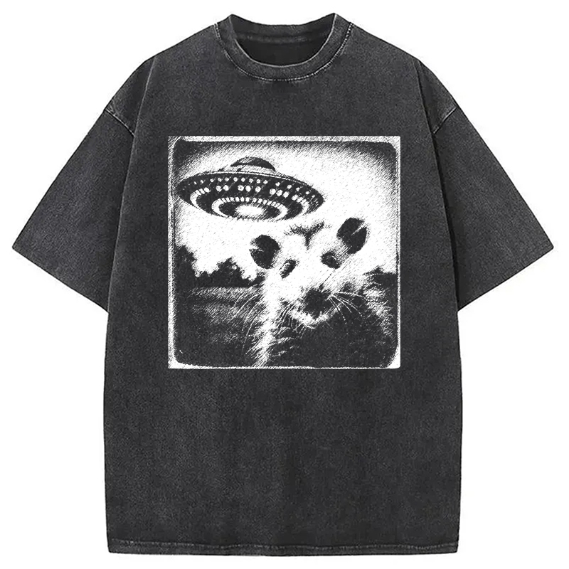 Modecanvas Where Is The Rat ? Washed T-Shirt