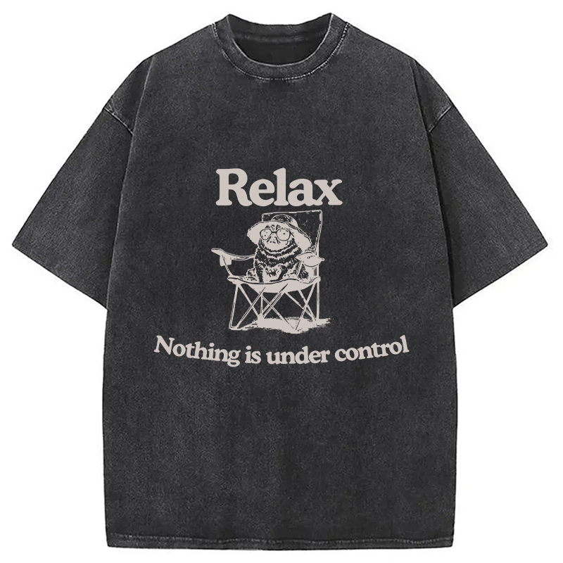Modecanvas Chill Pug Vintage Washed T-Shirt