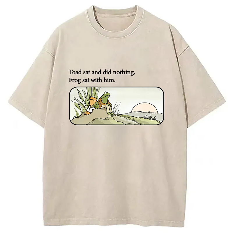 Modecanvas Frog And Toad Vintage Washed T-Shirt