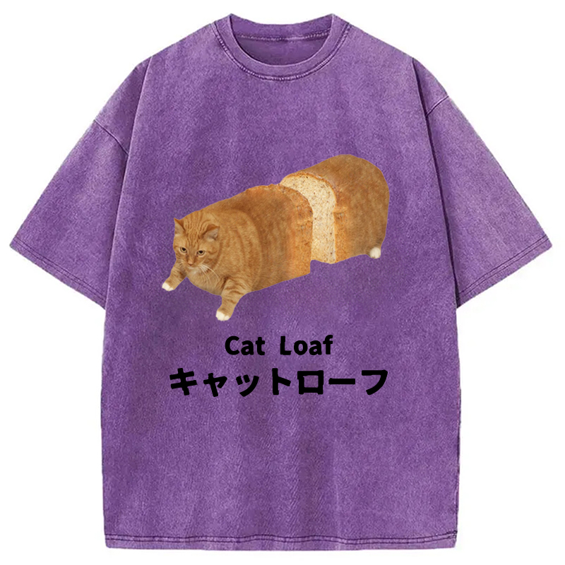 Modecanvas Cat Loaf Washed T-Shirt