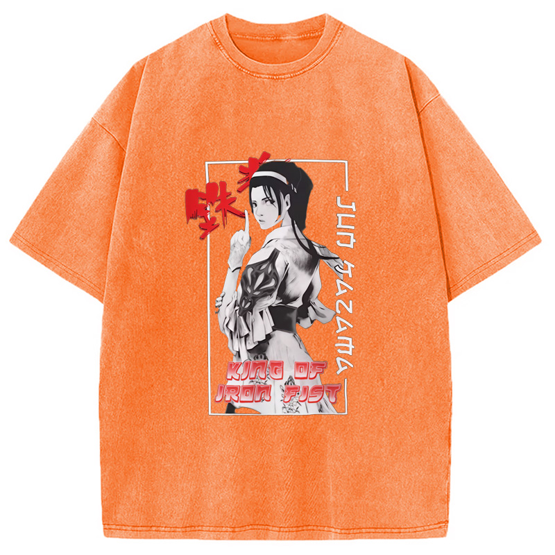 Modecanvas TEKKEN Jun Kazama Washed T-Shirt
