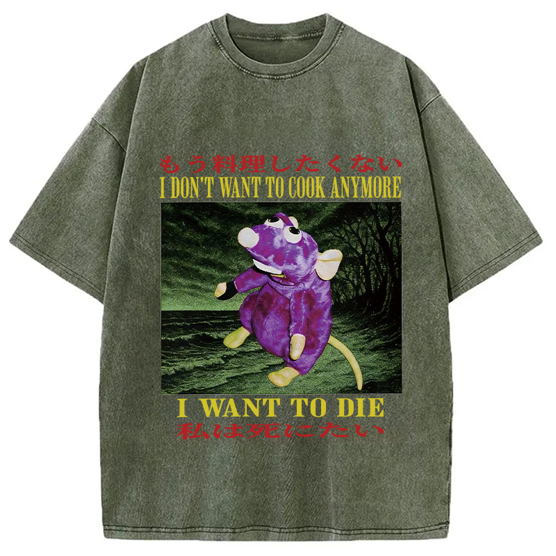 Tokyocanvas I Don't Want to Cook Washed T-Shirt