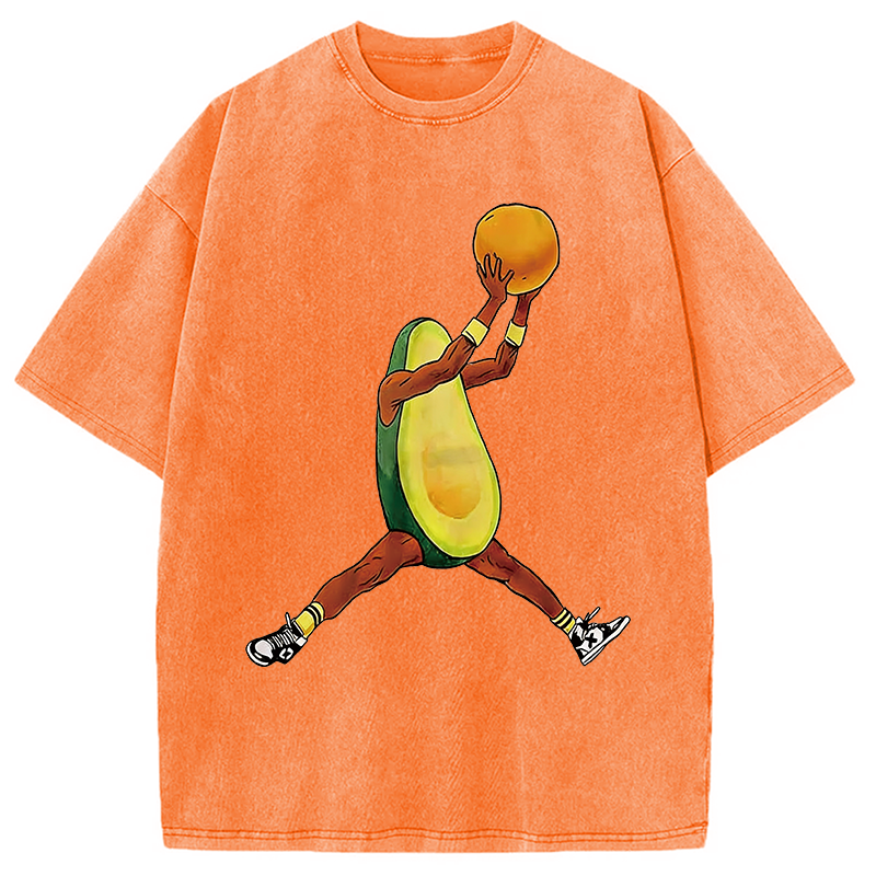 Modecanvas Avocado Basketball Washed T-Shirt