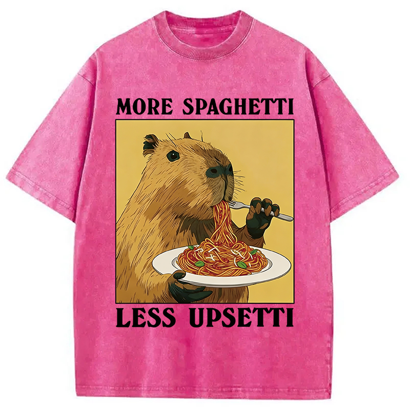 Modecanvas Capybara Eating Washed T-Shirt-modecanvas