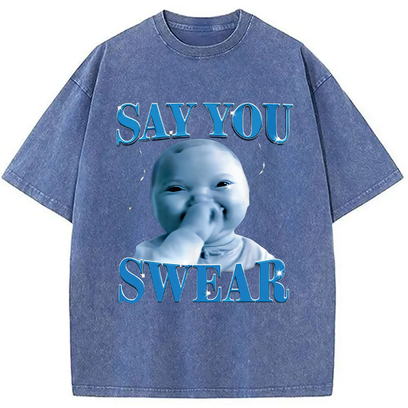 Modecanvas Funny Niche Baby Washed T-Shirt
