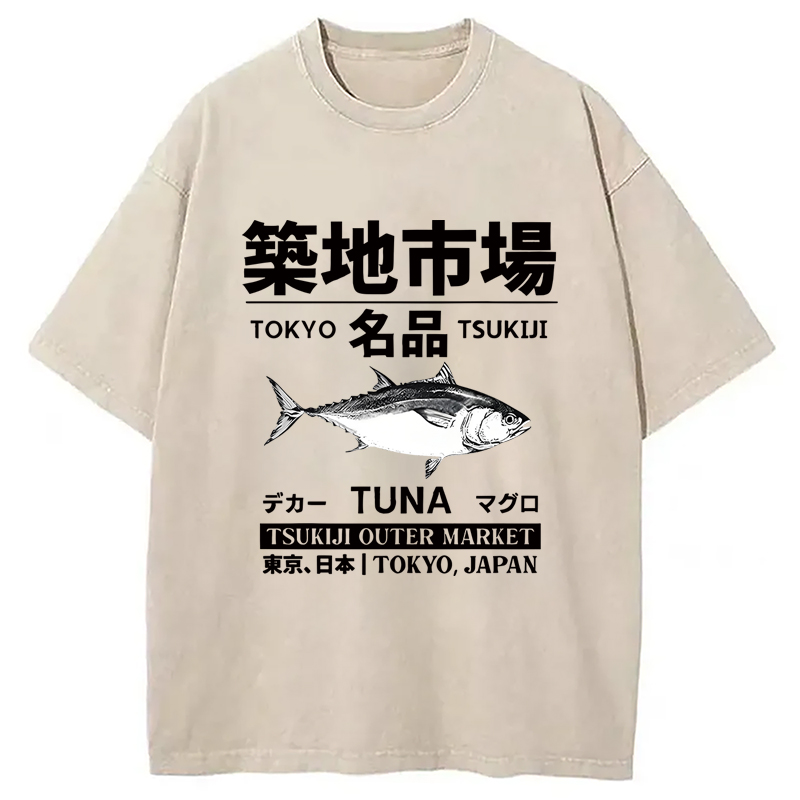 Modecanvas Tsukiji Tuna Market Washed T-Shirt