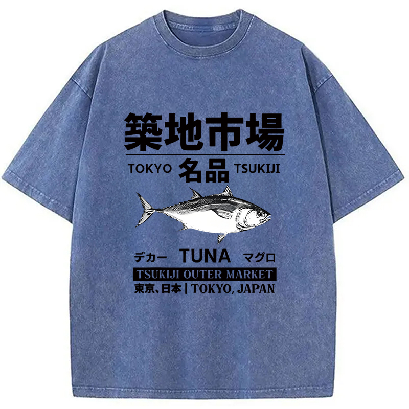 Modecanvas Tsukiji Tuna Market Washed T-Shirt
