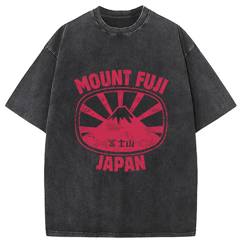 Modecanvas Mount Fuji Japan Washed T-Shirt