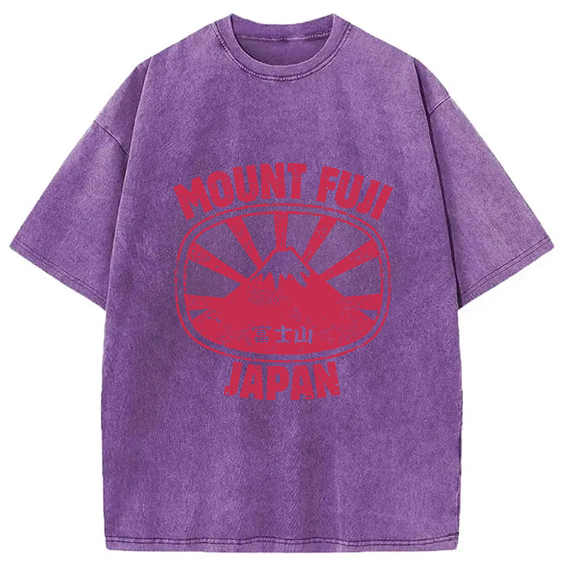 Modecanvas Mount Fuji Japan Washed T-Shirt