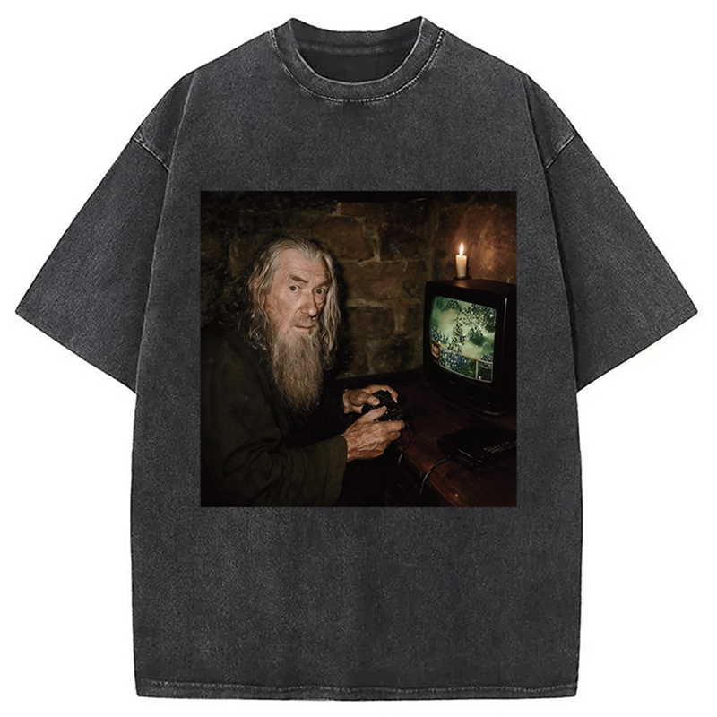 Modecanvas Gamer Wizard Washed T-Shirt