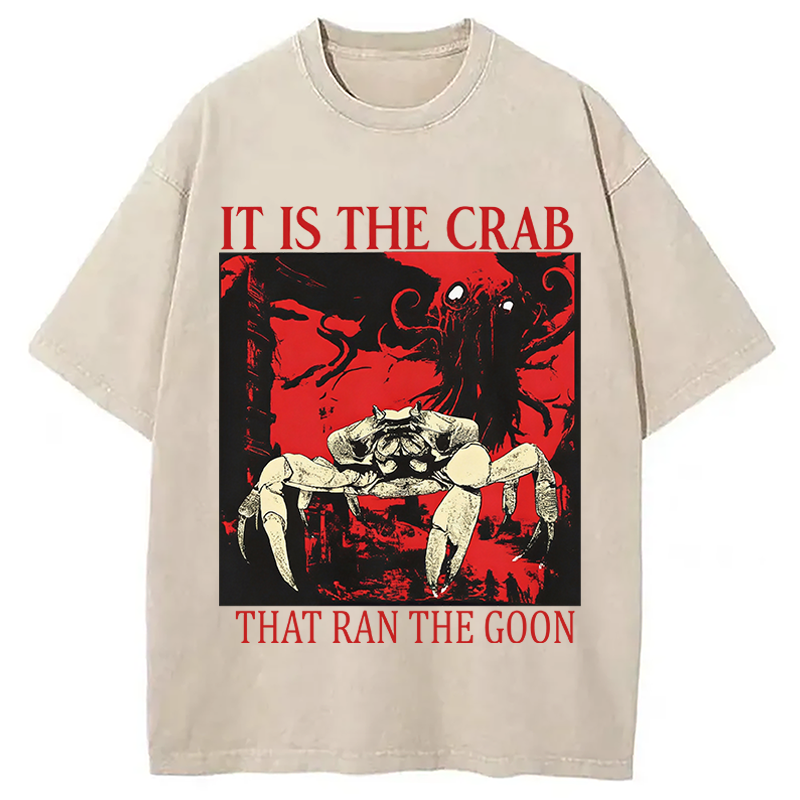 Modecanvas It is the Crab Meme Washed T-Shirt