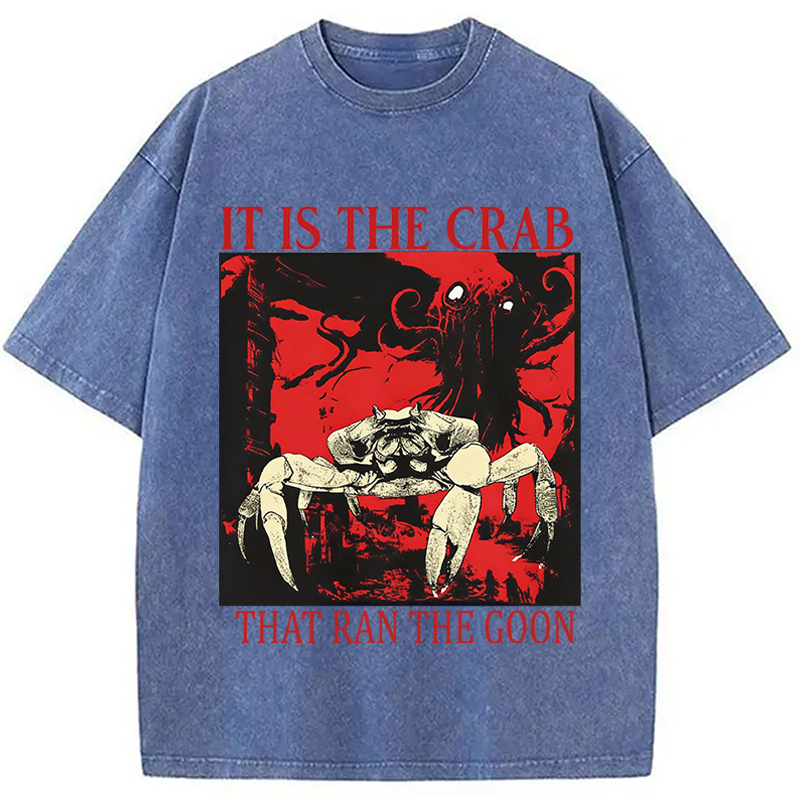 Modecanvas It is the Crab Meme Washed T-Shirt