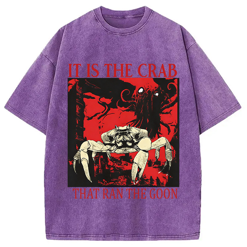 Modecanvas It is the Crab Meme Washed T-Shirt
