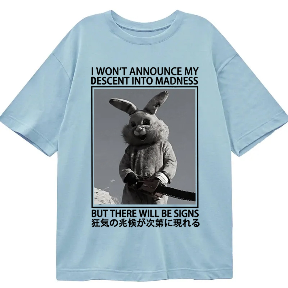 Modecanvas Rabbit Goes Into Madness DTG Printing Classic T-Shirt-modecanvas