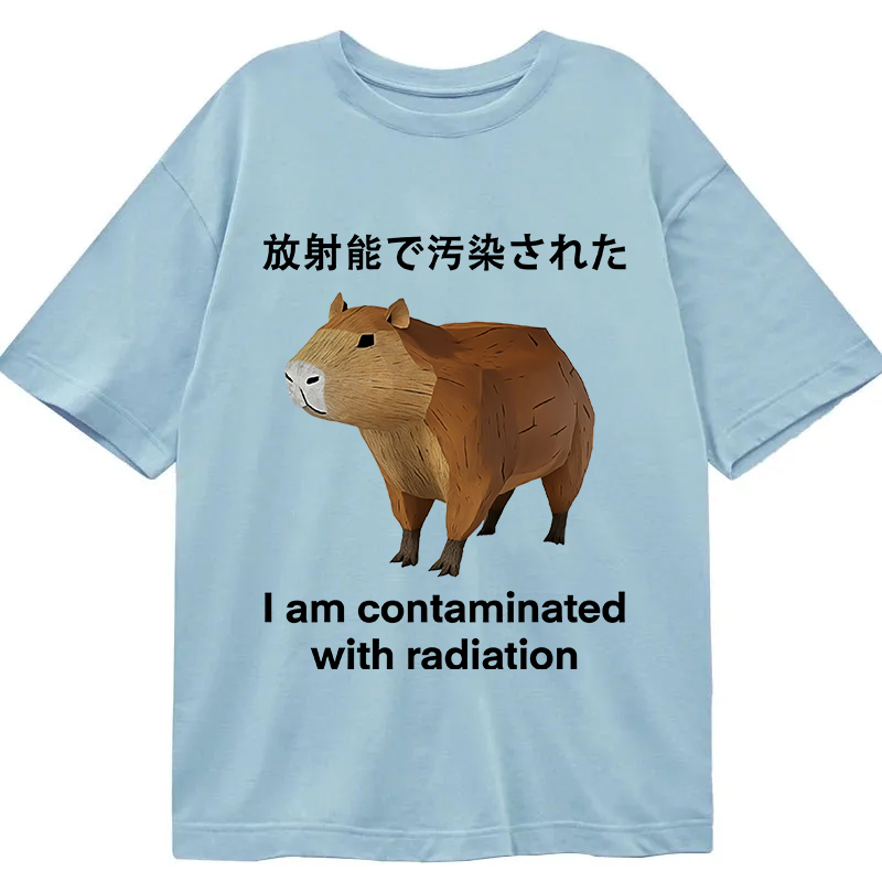 Modecanvas Capybara Contaminated By Radiation DTG Printing Classic T-Shirt-modecanvas