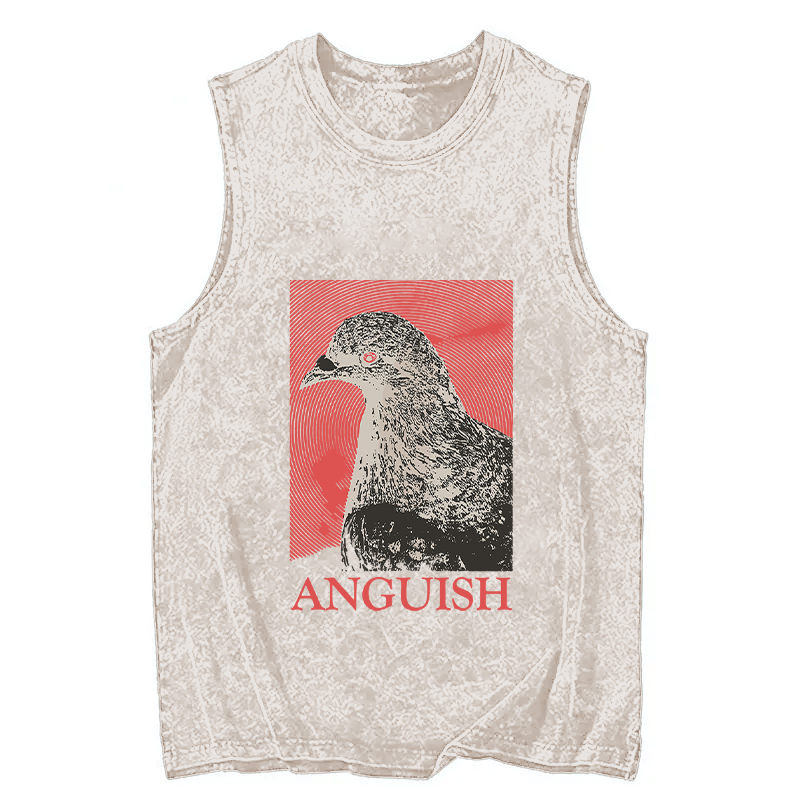 Modecanvas The Weight of Urban Anguish DTG Printing Washed Tank-modecanvas
