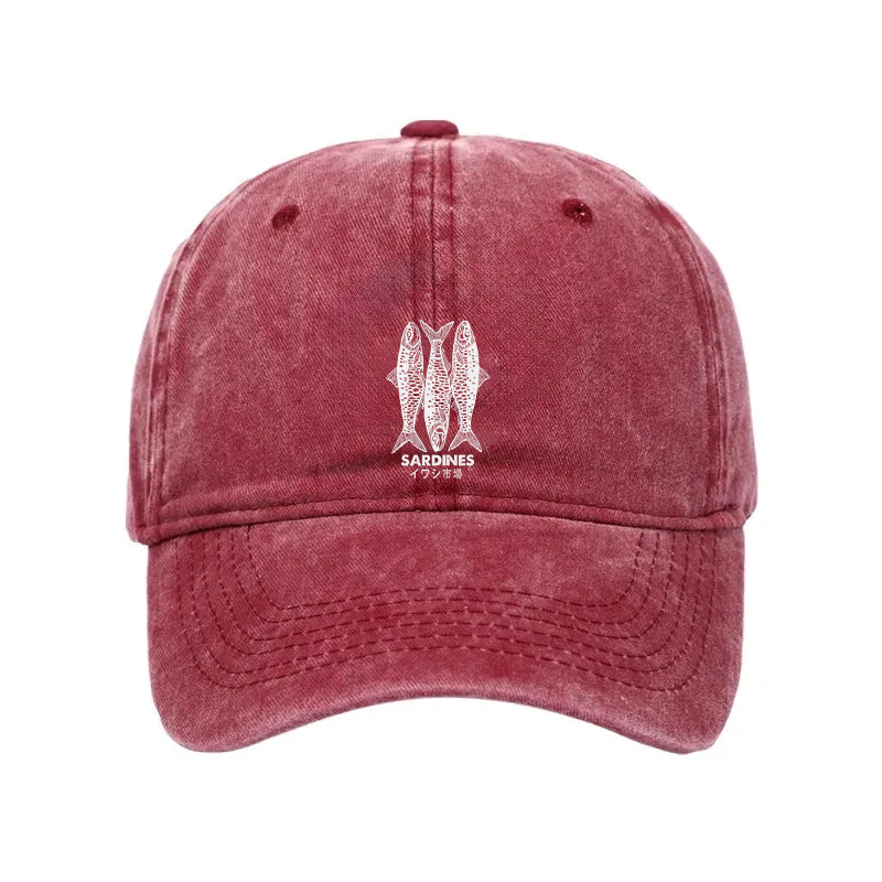 Modecanvas Sardines Market Washed Cap-modecanvas