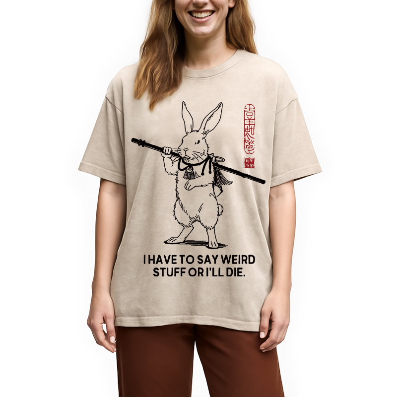 Modecanvas I Have To Say DTG Printing Washed T-Shirt