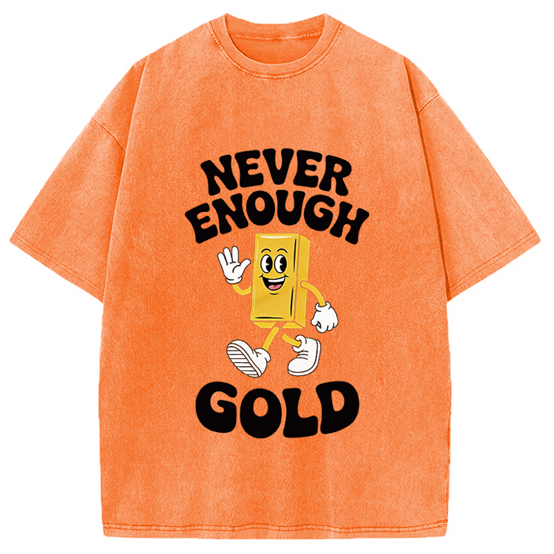 Modecanvas Funny Gold Meme DTG Printing Washed T-Shirt