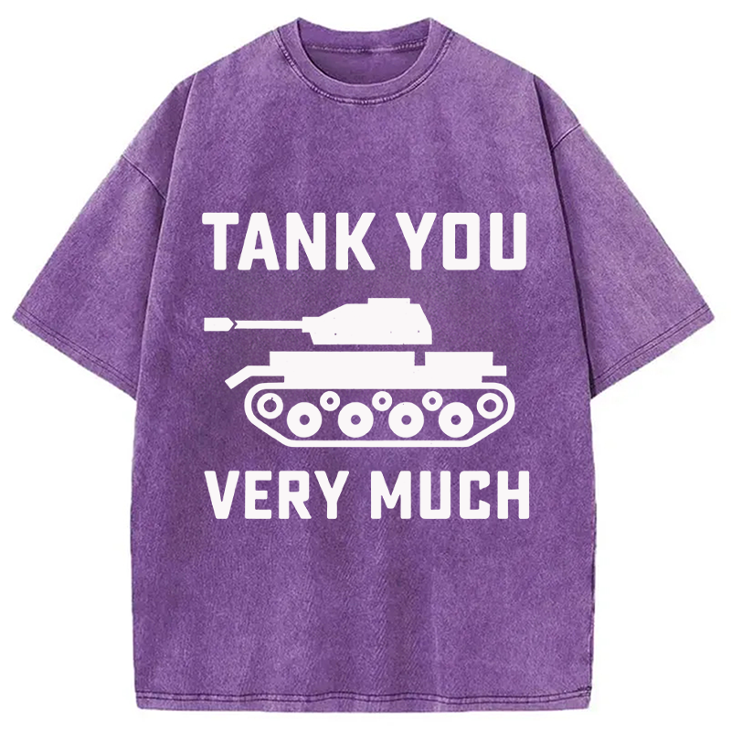 Modecanvas Tank You Very Much DTG Printing Washed T-Shirt