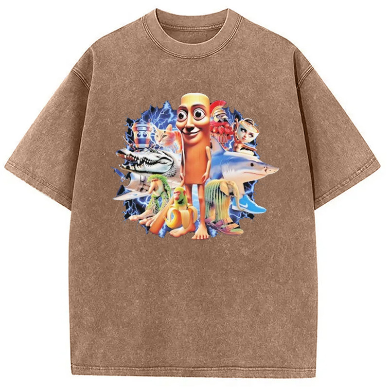 Modecanvas Tung Tung Tung Washed T-Shirt