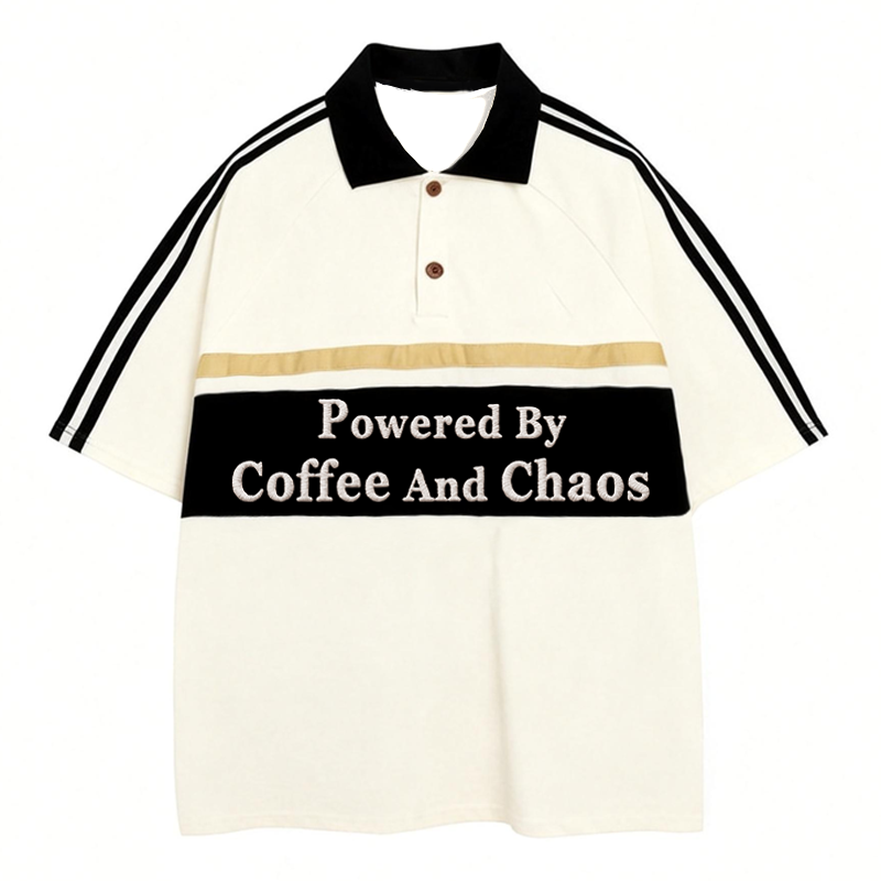Modecanvas Energy Source Polo Embroidered T-Shirt